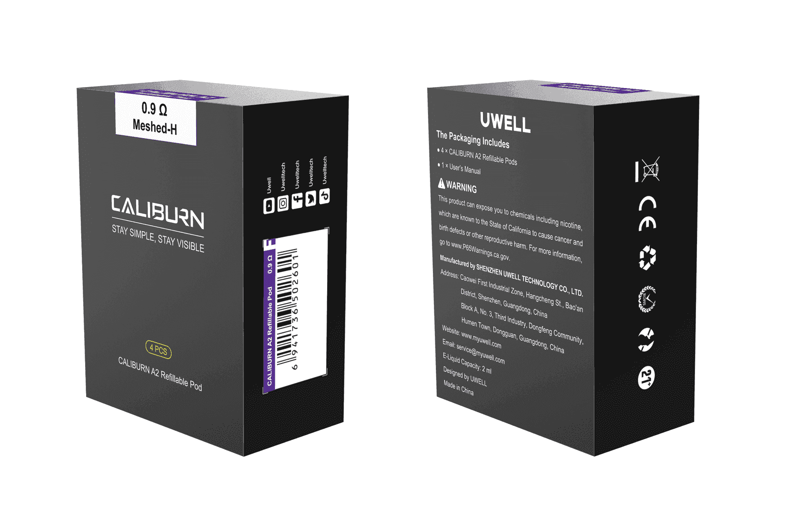 Uwell Caliburn A2咖哩棒A2電子煙主機官網評價說明書 - Image 3