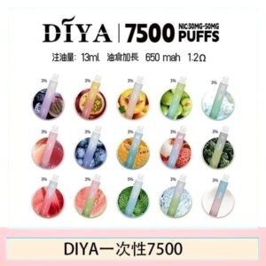 DIYA叮啞拋棄式7500 Puffs一次性電子煙3%